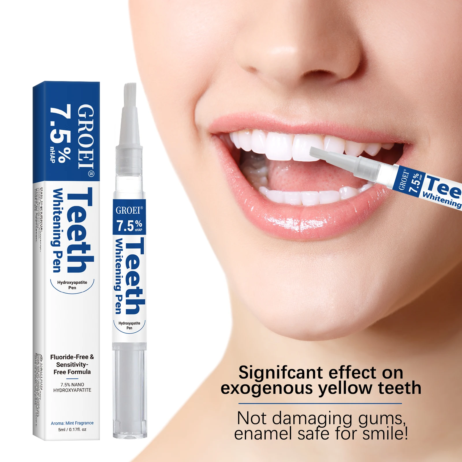 Teeth Whitening Q&M - Hydroxyapatite Tooth Whitening Pen Dazzling White