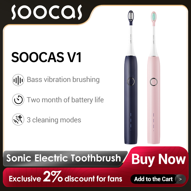 Teeth Whitening Toothbrush - SOOCAS Sonic Electric Toothbrush V1 Smart
