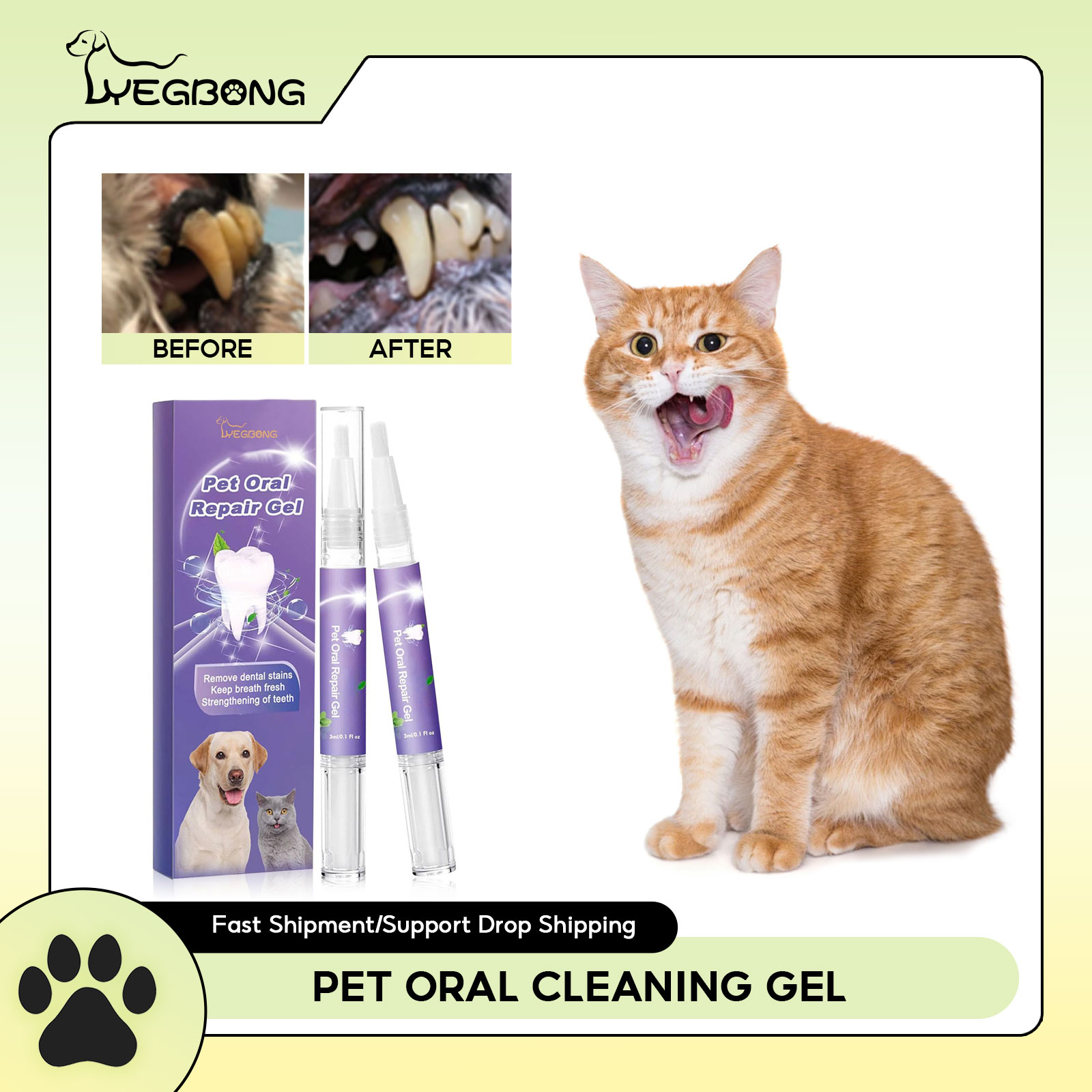 Teeth Whitening Q&M - Pet Oral Repair Gel Puppy Tartar