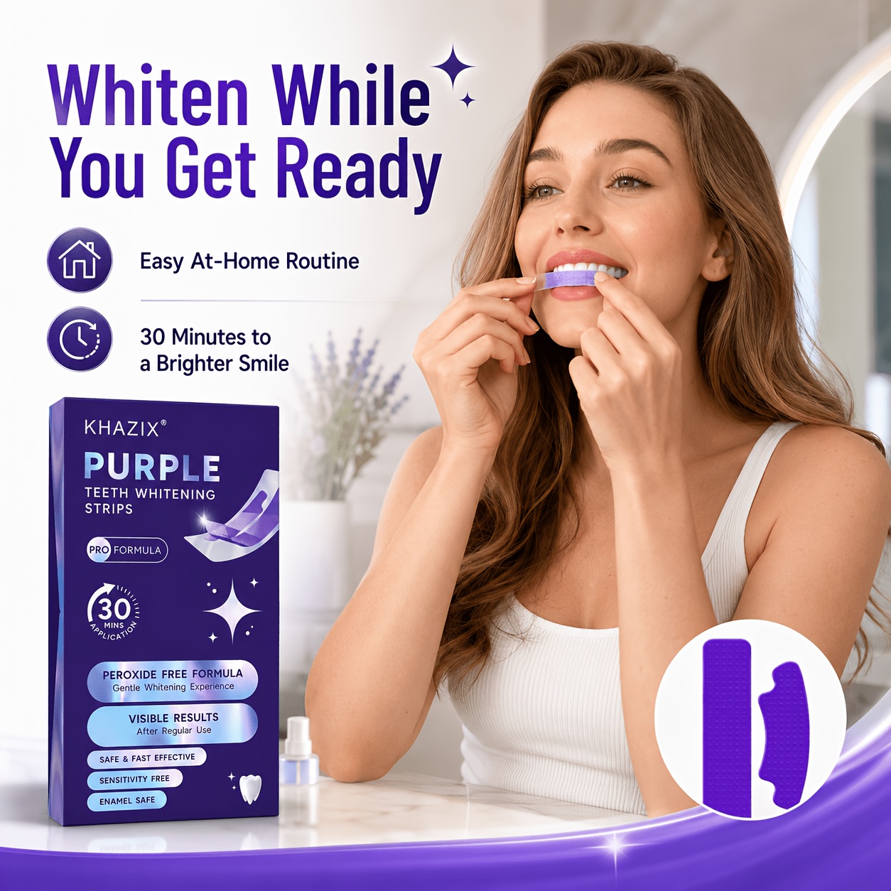 1/10pairs Purple Teeth Whiteni - Teeth Whitening Street ulasan dan harga
