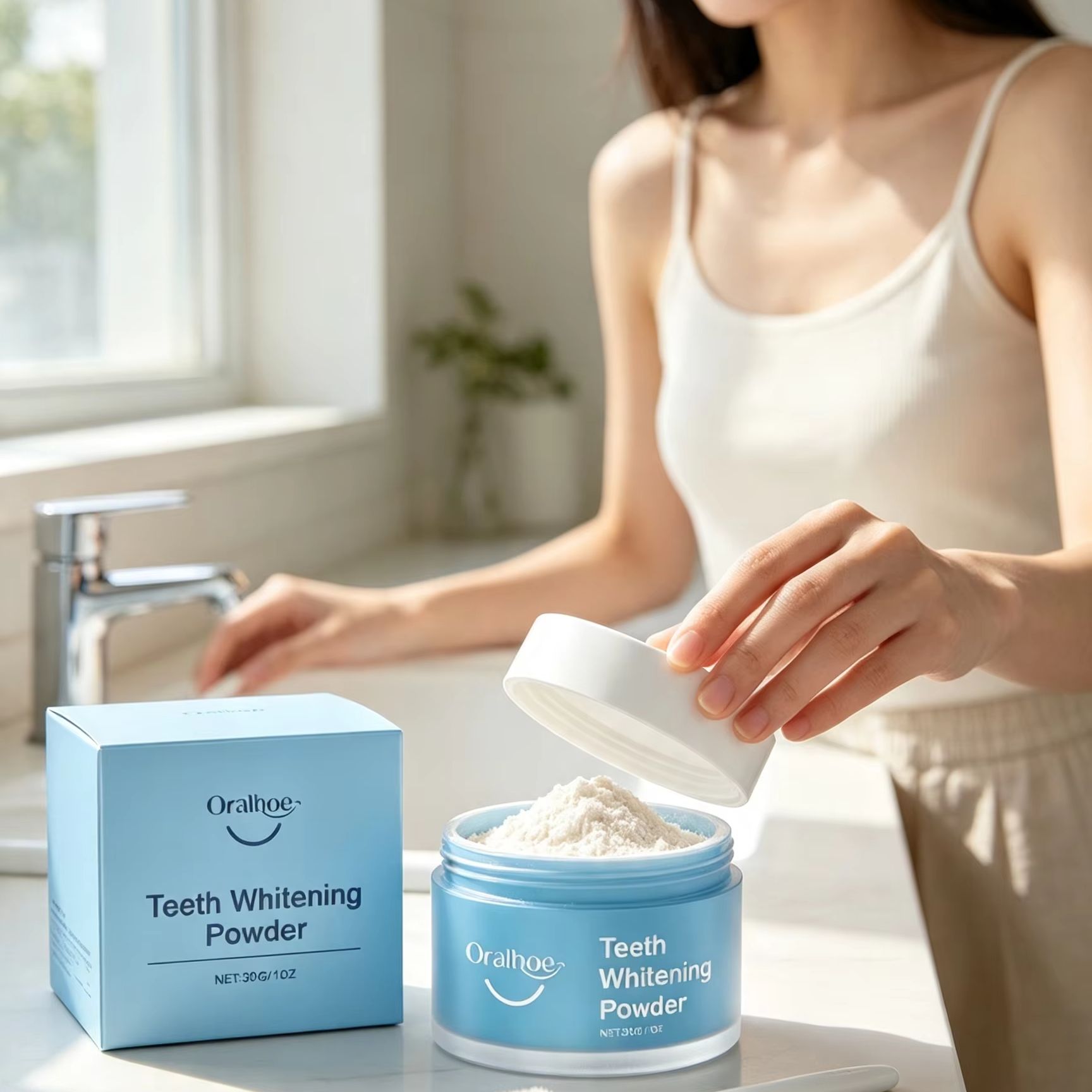 Oralhoe Tooth Powder for Brush - Teeth Whitening Q&M ulasan dan harga
