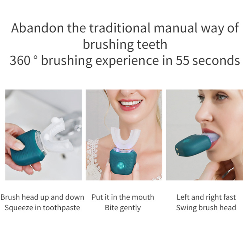 Portable U-shaped electric too - Teeth Whitening Toothbrush ulasan dan harga
