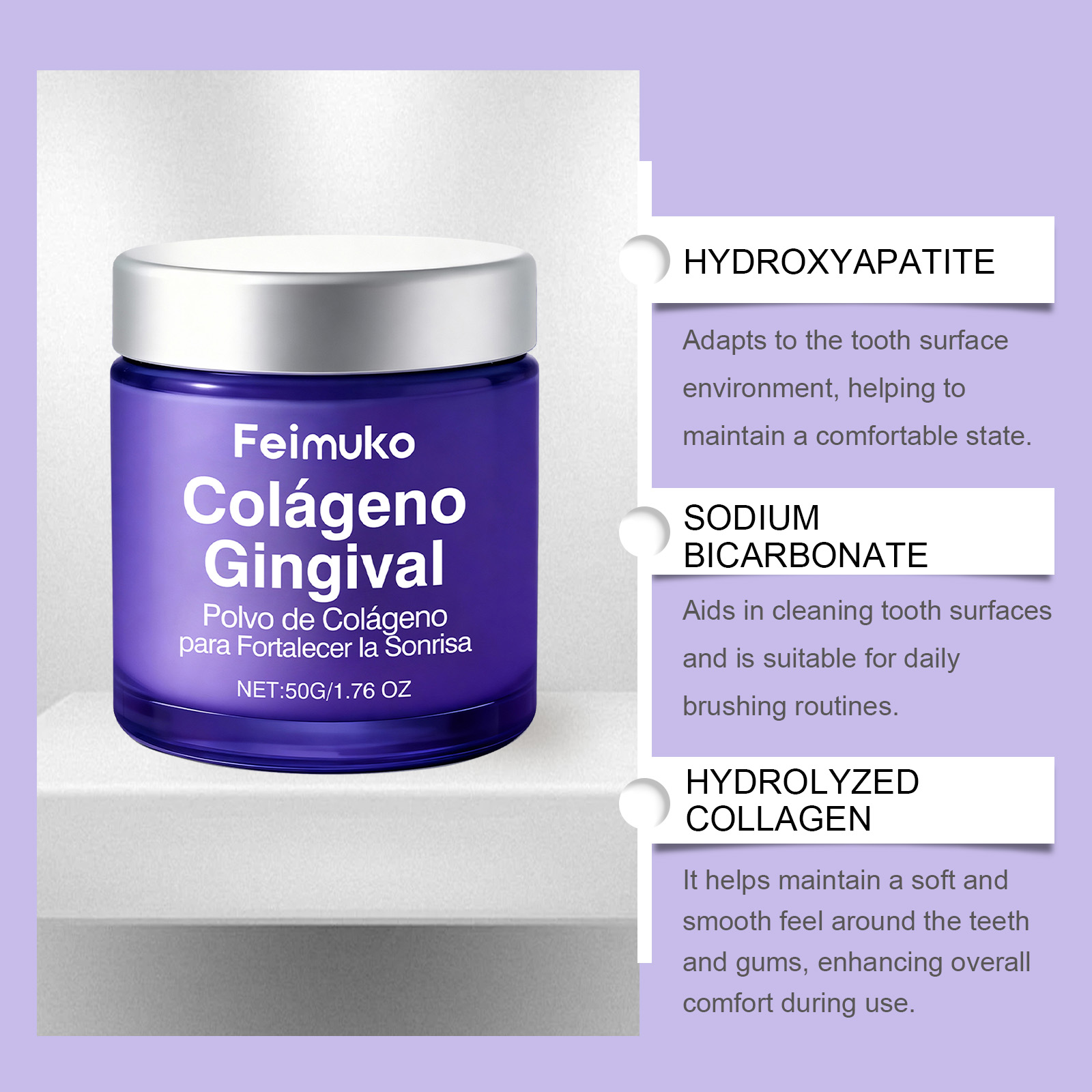 Collagen Teeth Whitening Powde - Teeth Whitening Ingredients ulasan dan harga