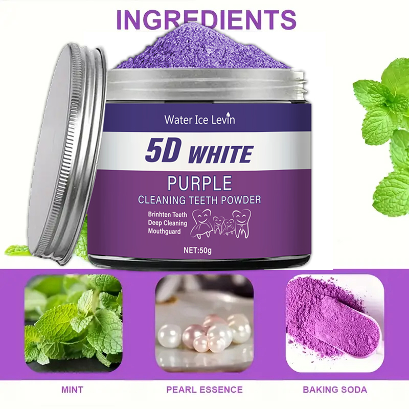 Purple Teeth Whitening Powder, - Teeth Whitening Ingredients ulasan dan harga