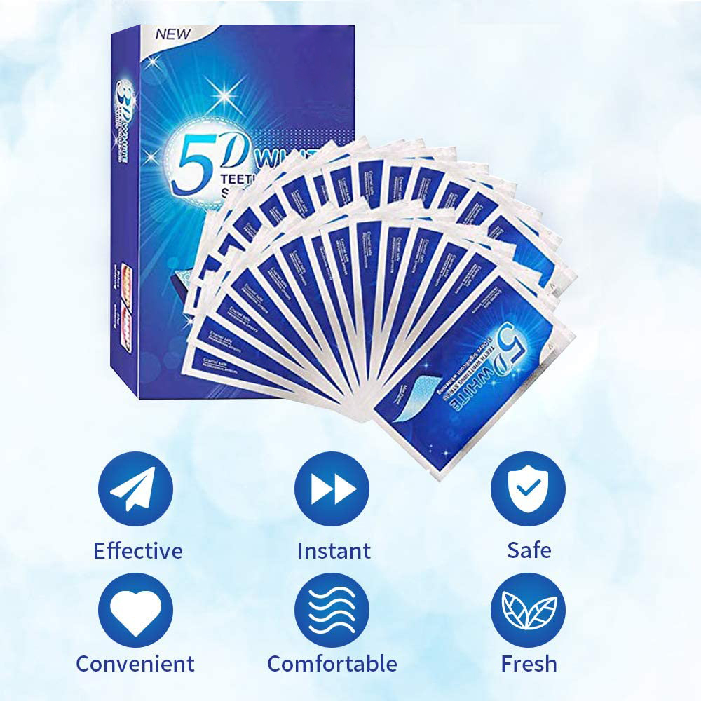 5D White Teeth Whitening Strip - Teeth Whitening Q&M ulasan dan harga